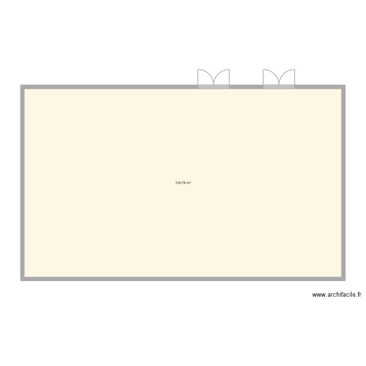 plan classe. Plan de 1 pièce et 119 m2