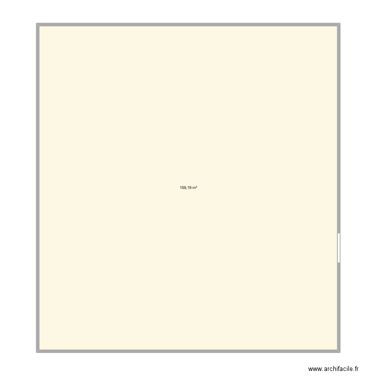 REZ DE CHAUSSEE. Plan de 1 pièce et 159 m2
