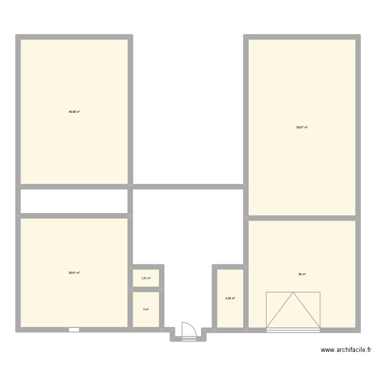 plan. Plan de 7 pièces et 190 m2