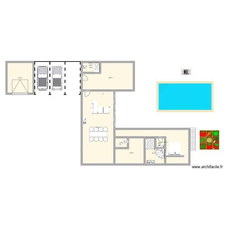 notre maison. Plan de 0 pièce et 0 m2