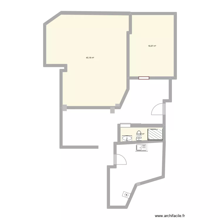 red3. Plan de 3  et 60 m²