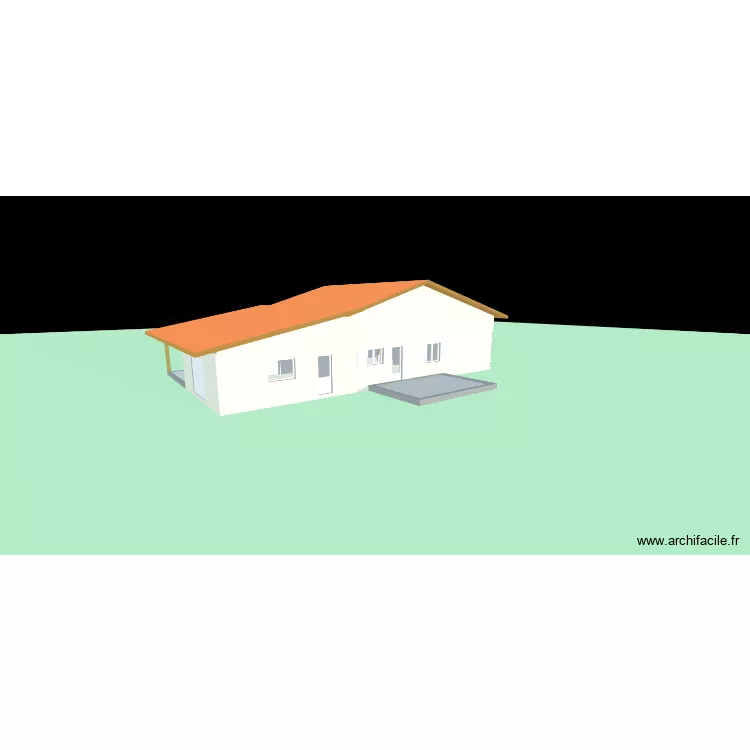 Fa&ccedil;ade OUEST. Plan de 13  et 300 m²