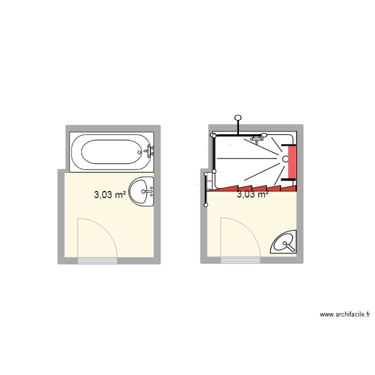 MIH. Plan de 2 pièces et 6 m2