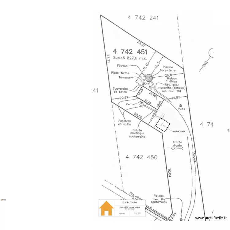 Implantation (191). Plan de 