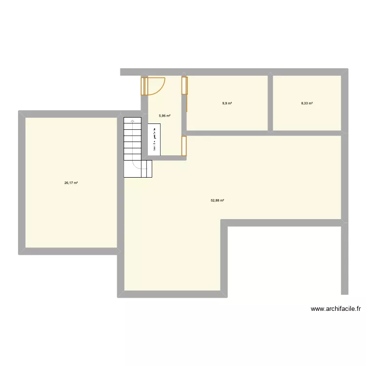 bassin 1. Plan de 5  et 103 m²