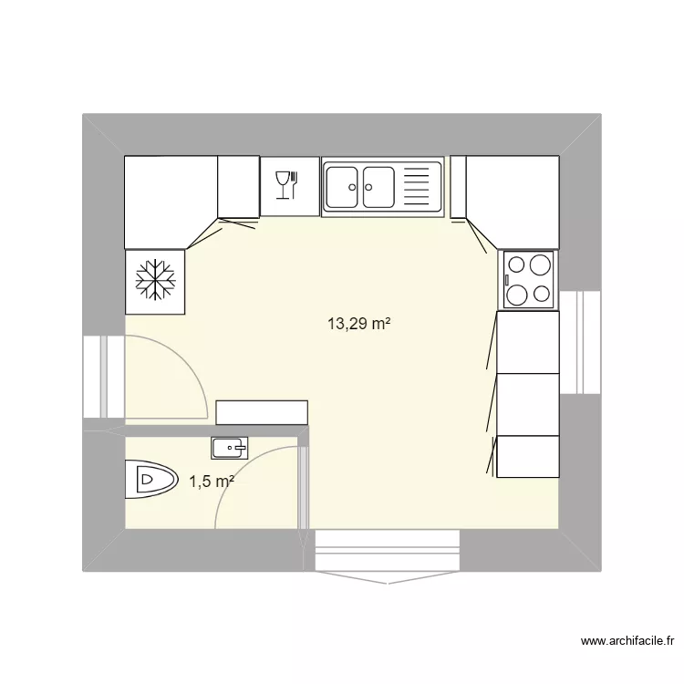plan. Plan de 2 et 15 m² plan. Plan de 2 et 15 m²