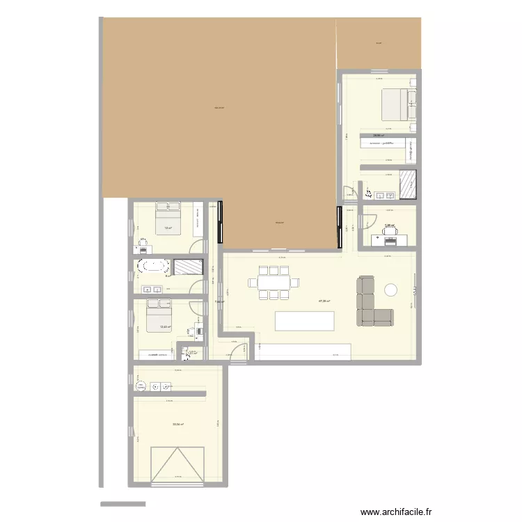 V1 MAISON. Plan de 9 Pièces et 178 m² V1 MAISON. Plan de 9 Pièces et 178 m²