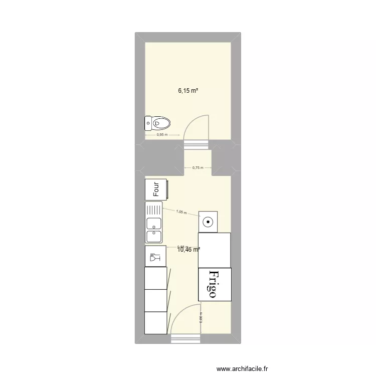 M. BRUL Justine. Plan de 4 et 17 m² M. BRUL Justine. Plan de 4 et 17 m²