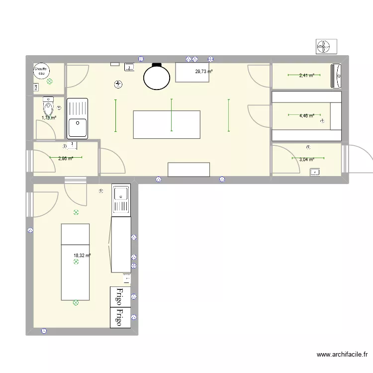 CHEVRERIE DU PANLOUP. Plan de 7  et 63 m²