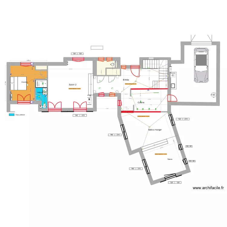 BANDOL RDC wcbis. Plan de 7 pièces et 22 m²