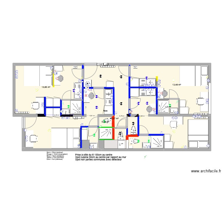 ST HERBLAIN MAYENNE VFF3 Electricité. Plan de 5 pièces et 73 m2