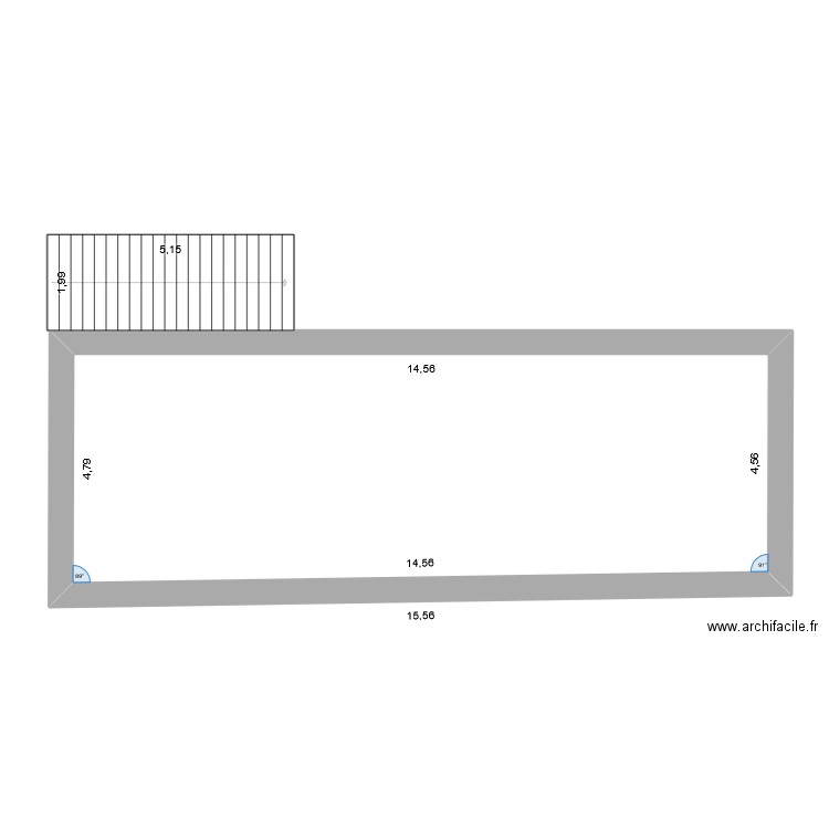 castanet  etages mezzanines plan base. Plan de 5 pièces et 217 m2