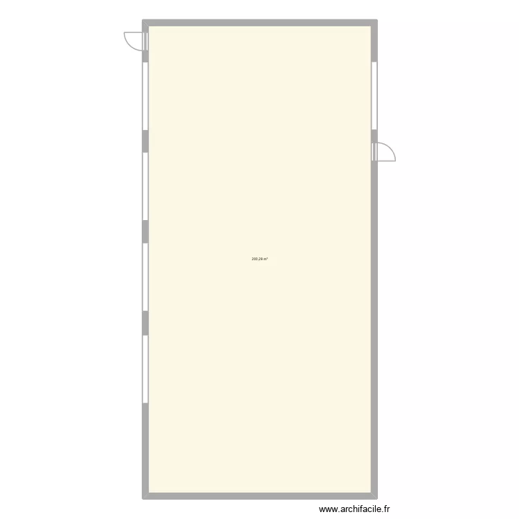 plan atelier. Plan de 1  et 200 m²