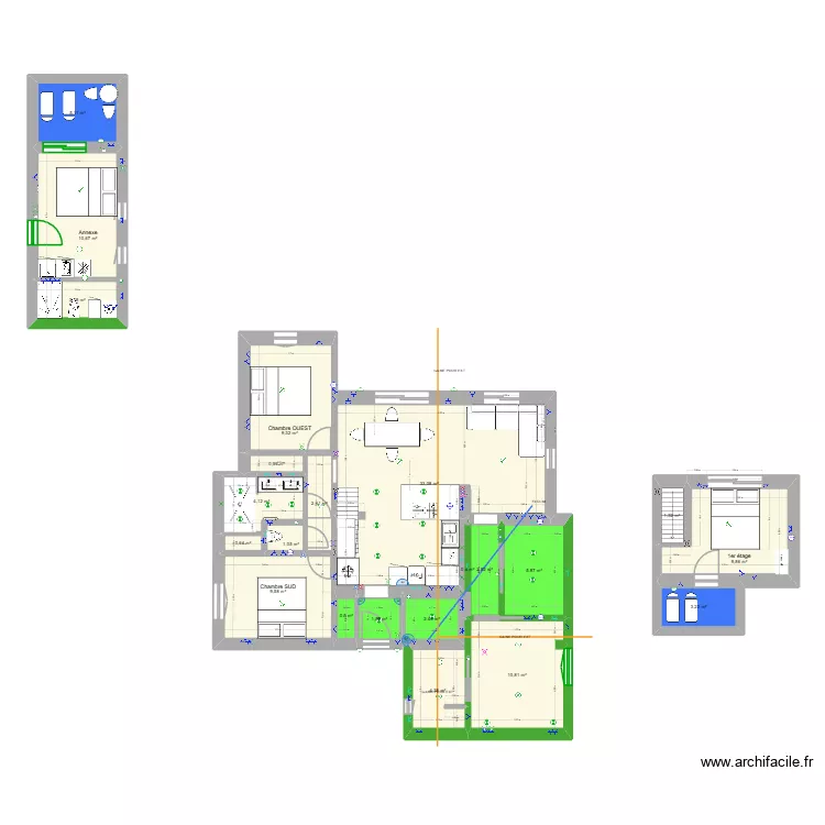 Maison PTZ extension 3.1 GAINE ELECTRIQUE. Plan de 22 et 124 m² Maison PTZ extension 3.1 GAINE ELECTRIQUE. Plan de 22 et 124 m²