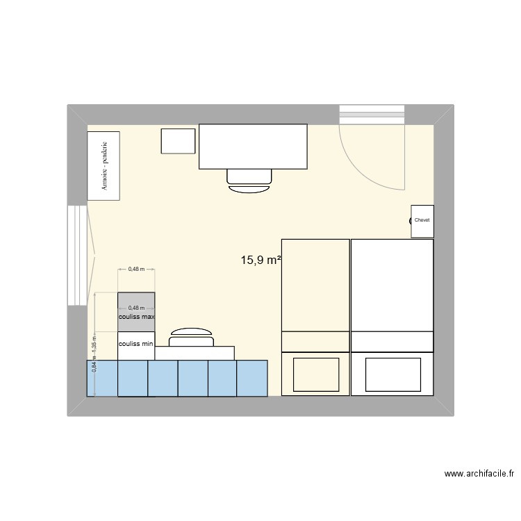 Bureau amenagement bureau angle Malmo IKEA. Plan de 1 pièce et 16 m2