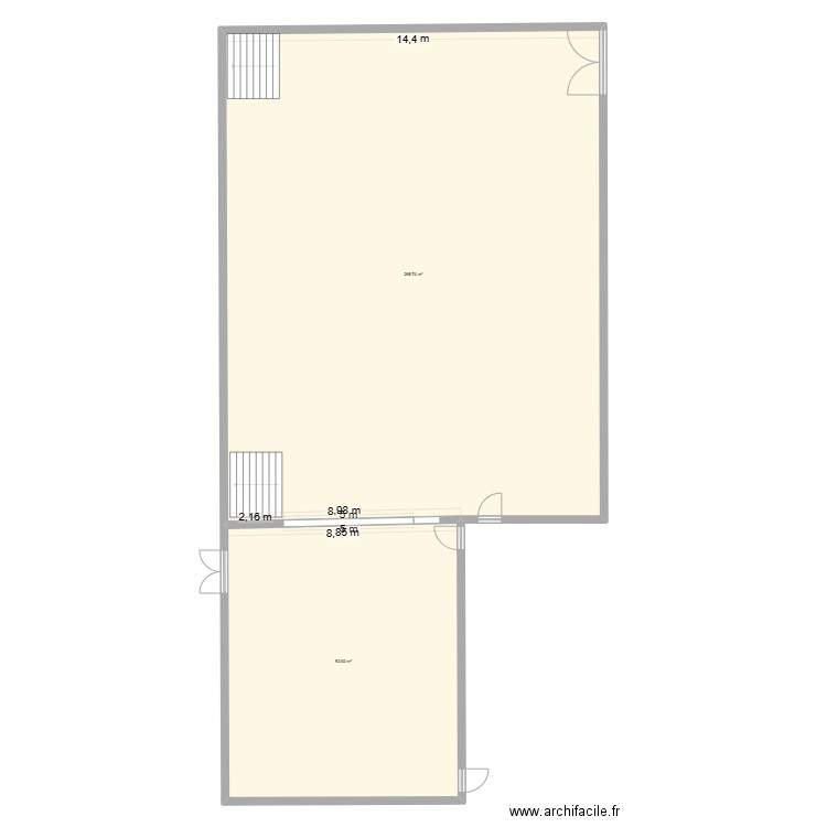 Plan salle Marboz. Plan de 2 pièces et 361 m2