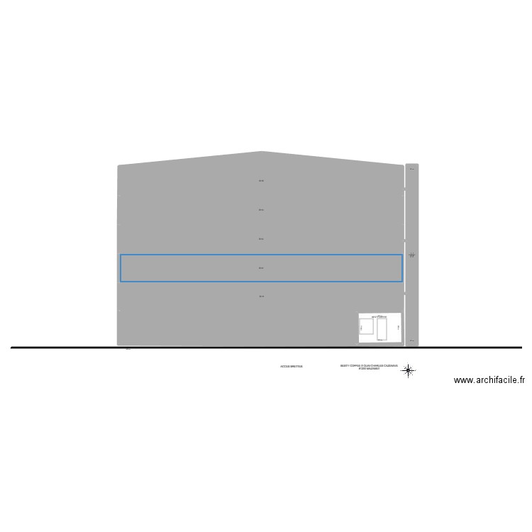 plan de coupe FACE SUD. Plan de 0 pièce et 0 m2
