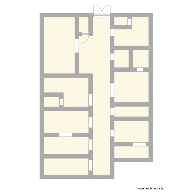 hopital bullion. Plan de 16 pièces et 57 m2