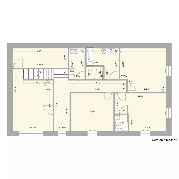 plan bas. Plan de 4 Pièces et 119 m² plan bas. Plan de 4 Pièces et 119 m²
