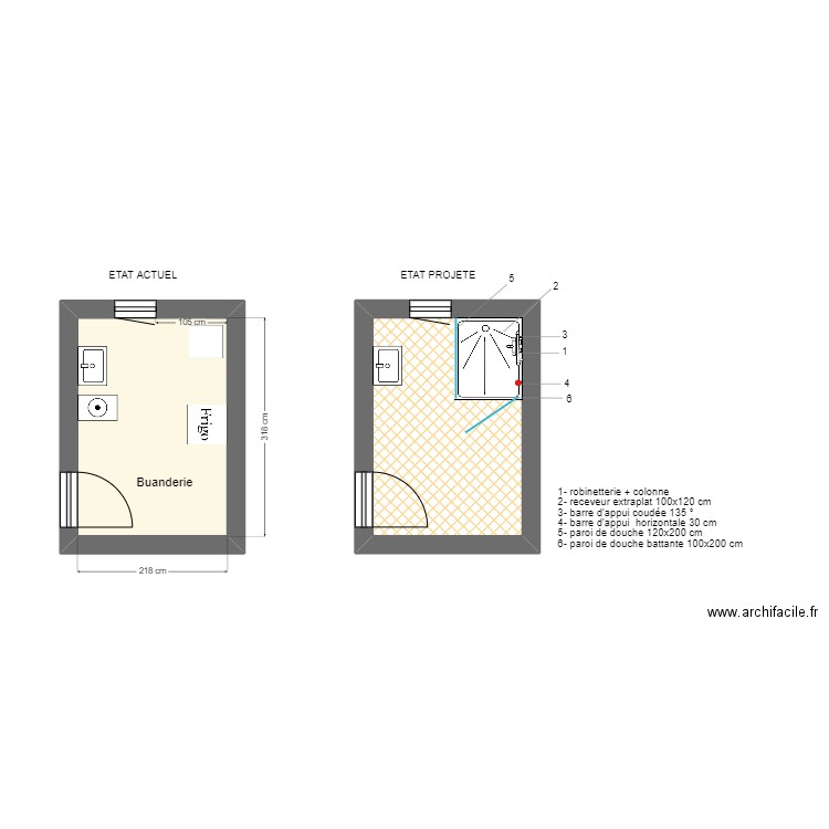 PINSAC ADAPT. Plan de 2 pièces et 14 m2