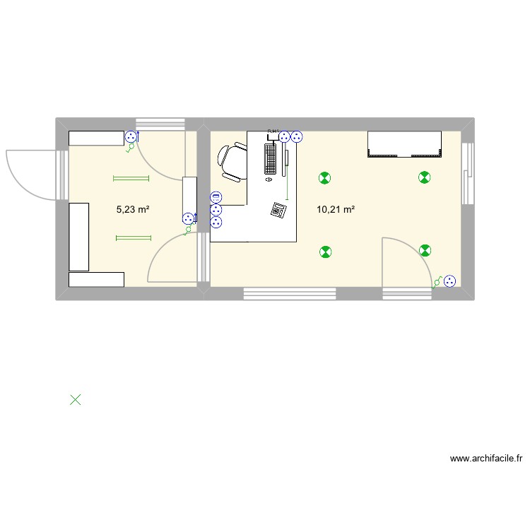 Local direction sci cast. Plan de 0 pièce et 0 m2