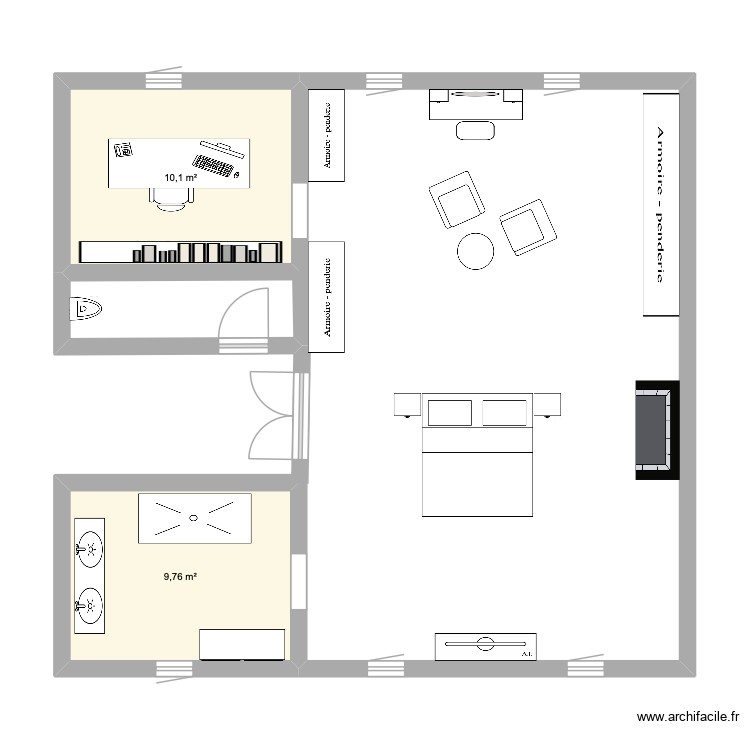 R+1. Plan de 0 pièce et 0 m2
