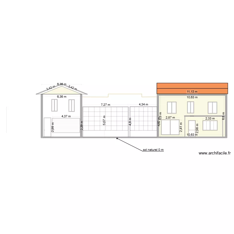 thiers facade route sud. Plan de 1 et 70 m² thiers facade route sud. Plan de 1 et 70 m²