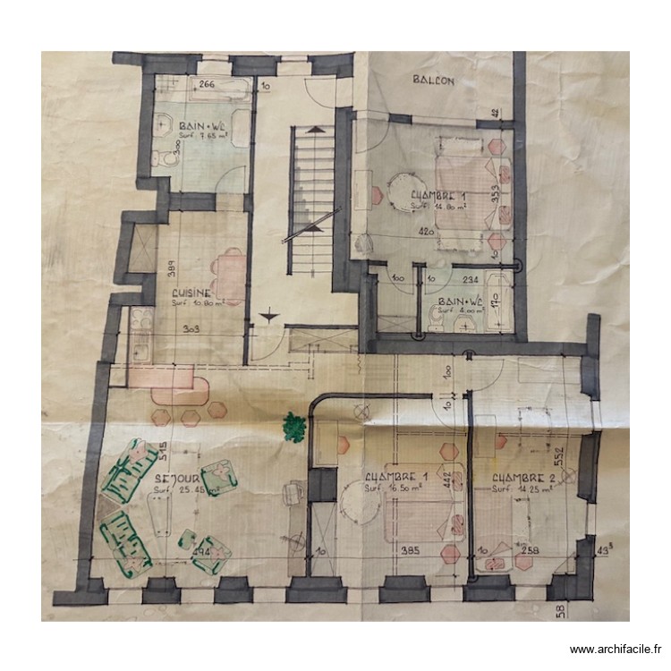 Appart Valentine. Plan de 0 pièce et 0 m2 Appart Valentine. Plan de 0 pièce et 0 m2