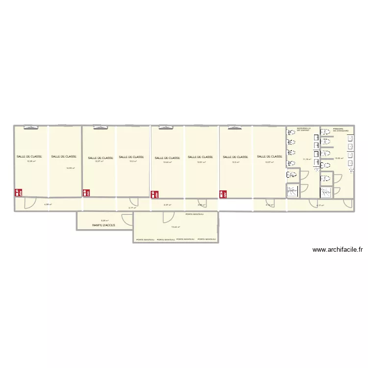 ROLANDO POISSON BELLEVILLE-EN-BEAUJOLAIS OPTION 2. Plan de 21  et 161 m²