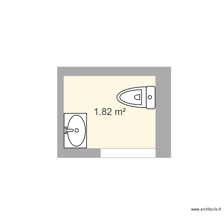 Toilette exterieur. Plan de 0 pièce et 0 m2