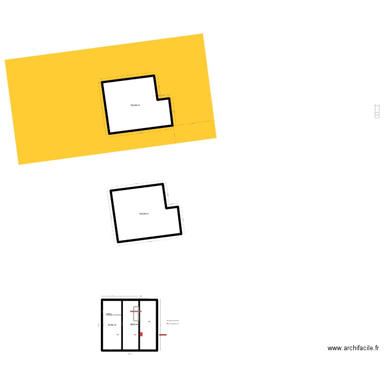 MAISON COMBLE. Plan de 5 pièces et 364 m2