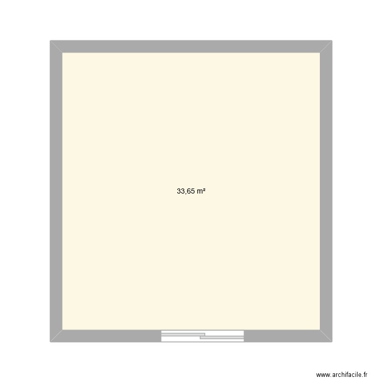 LOC RDC. Plan de 1 pièce et 34 m2