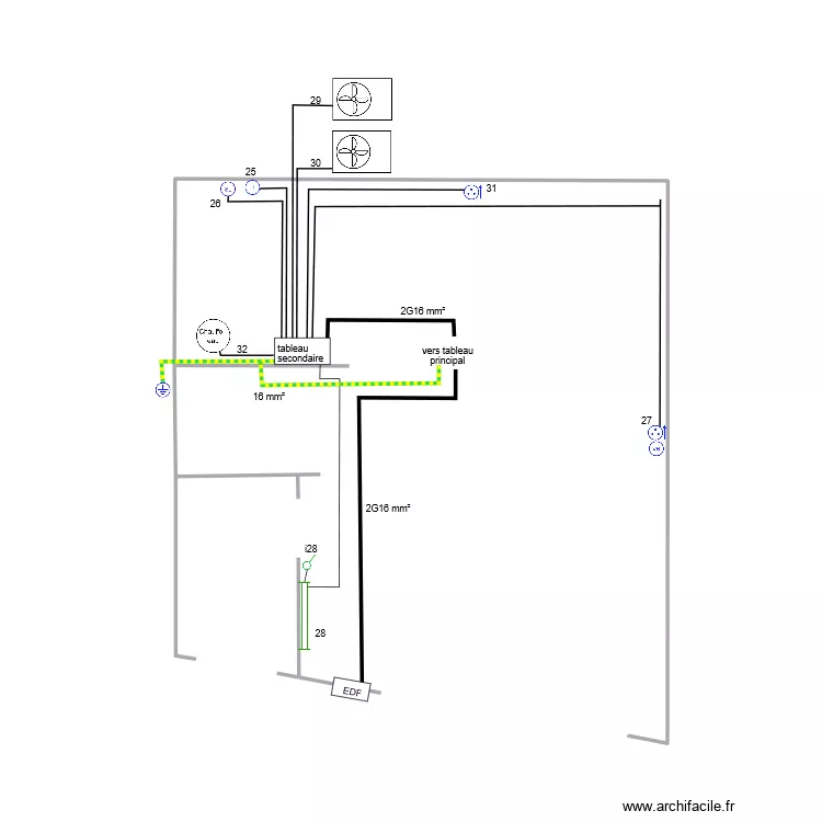 garage. Plan de garage. Plan de