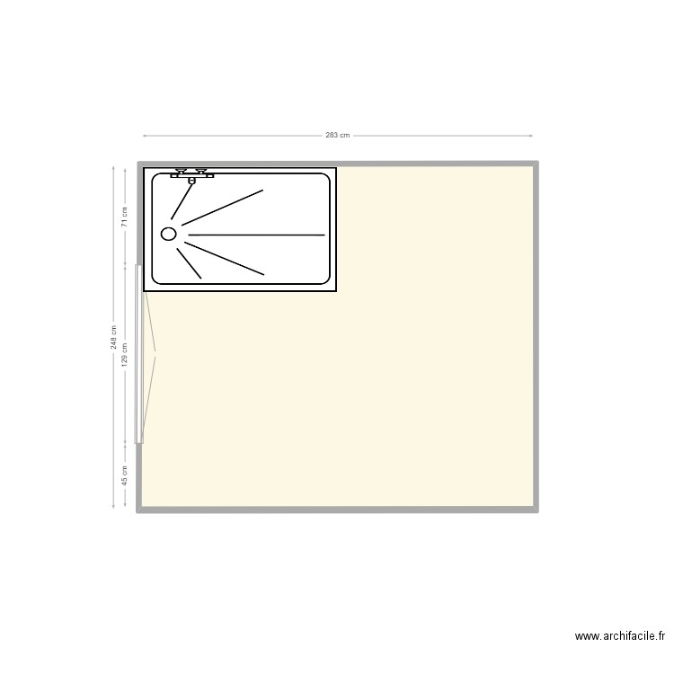 LOISON . Plan de 1 pièce et 7 m2