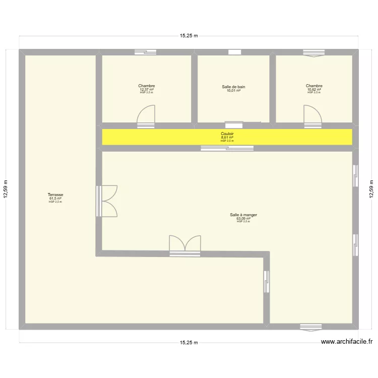 chez moi 972 projet 1. Plan de 6  et 166 m²