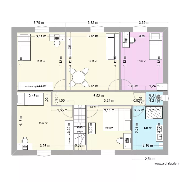 etage pont de crau. Plan de 8  et 83 m²