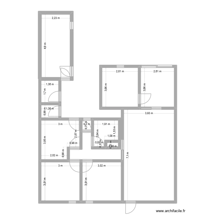 Local Dillon. Plan de 12  et 90 m²