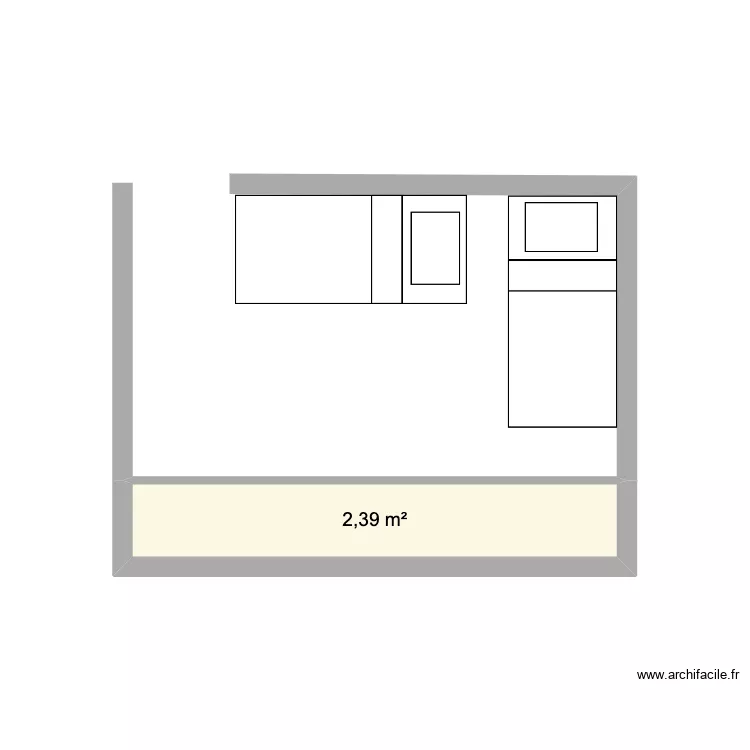 Chambre 3. Plan de 
