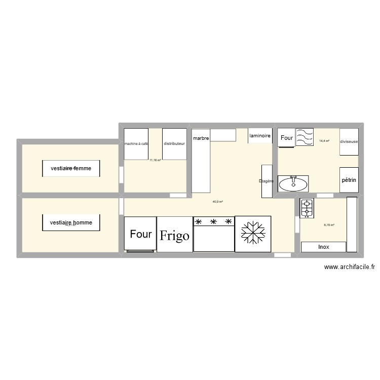 etage 2. Plan de 6 pièces et 103 m2