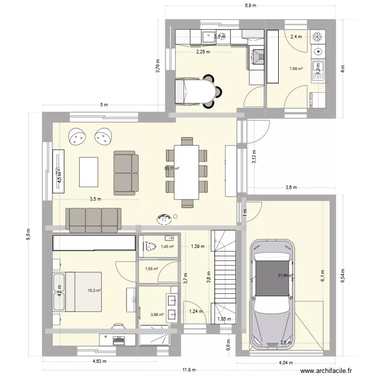 Lutins1. Plan de 15 Pièces et 169 m² Lutins1. Plan de 15 Pièces et 169 m²
