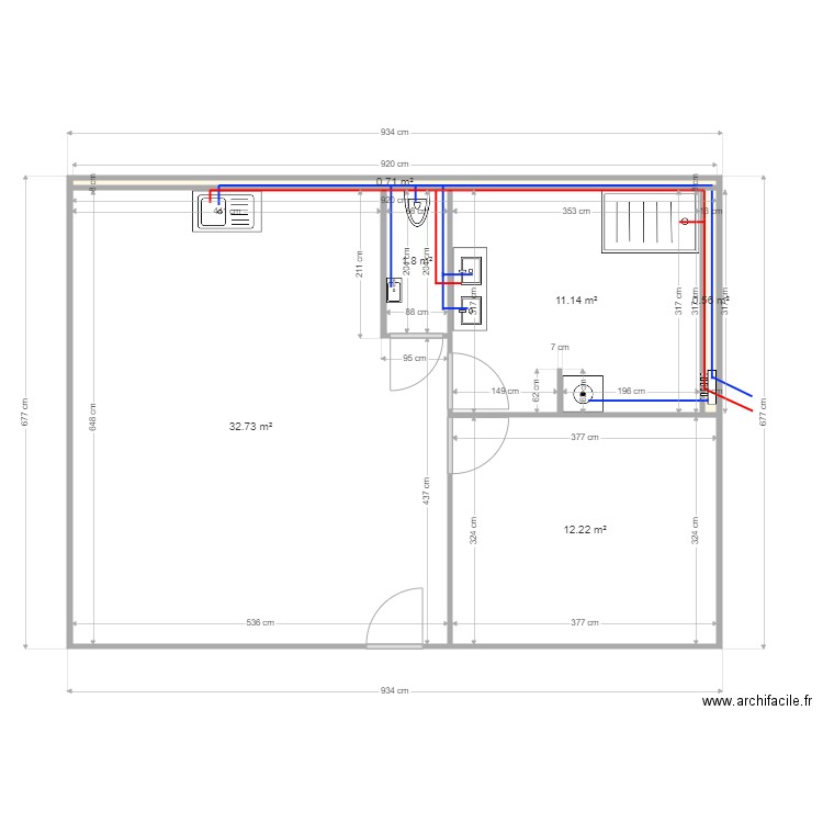 GULLEMIN BARTENEHEIM. Plan de 6 pièces et 59 m2