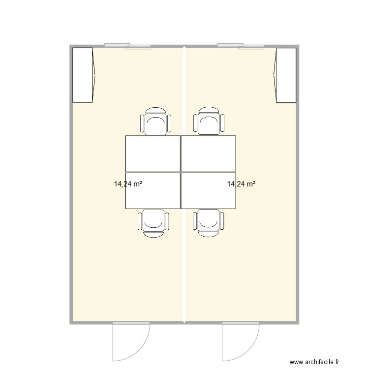 LOCA-BTP CHANTIER MORNAY. Plan de 2 pièces et 28 m2