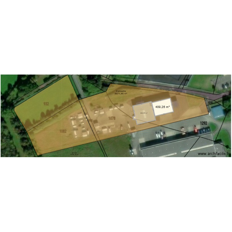 CORINT SUD. Plan de 2 pièces et 1172 m2