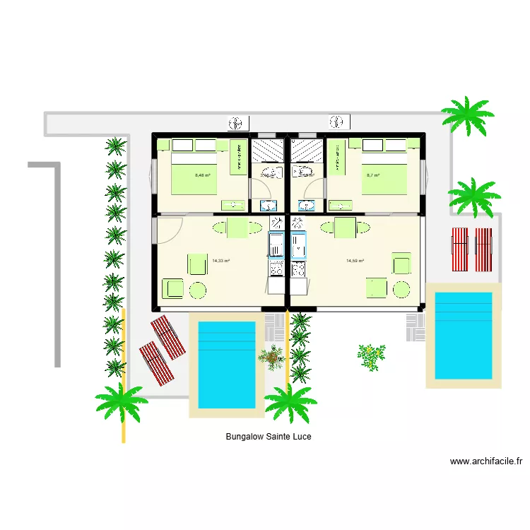 Bungalow St Luce. Plan de Bungalow St Luce. Plan de