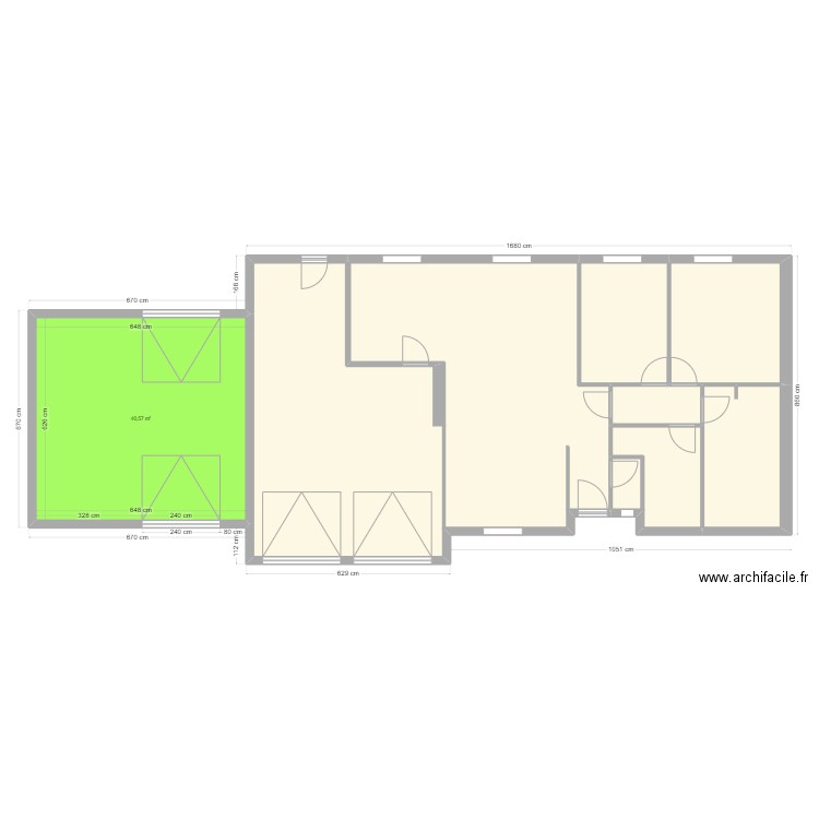 maison stephane. Plan de 7 pièces et 174 m2