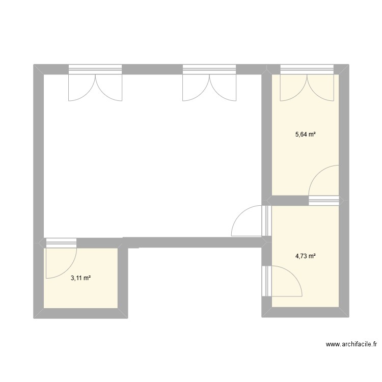 Projet 1. Plan de 3 pièces et 13 m2