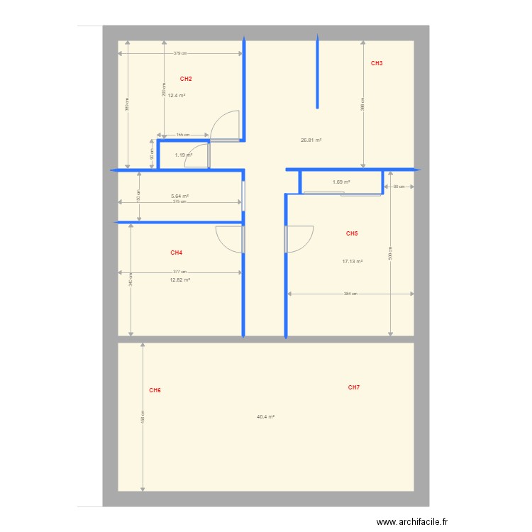 PALLOURES. Plan de 8 pièces et 118 m2