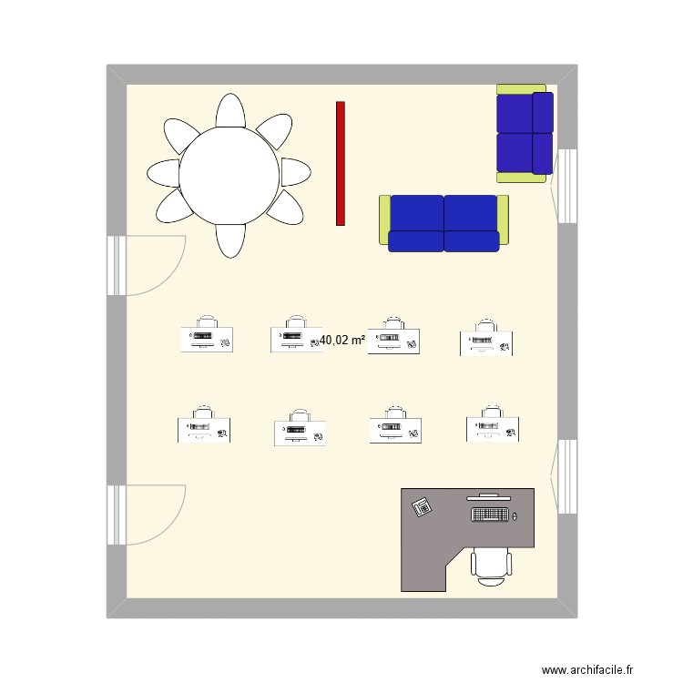 CLASSE ULIS. Plan de 1 pièce et 40 m2