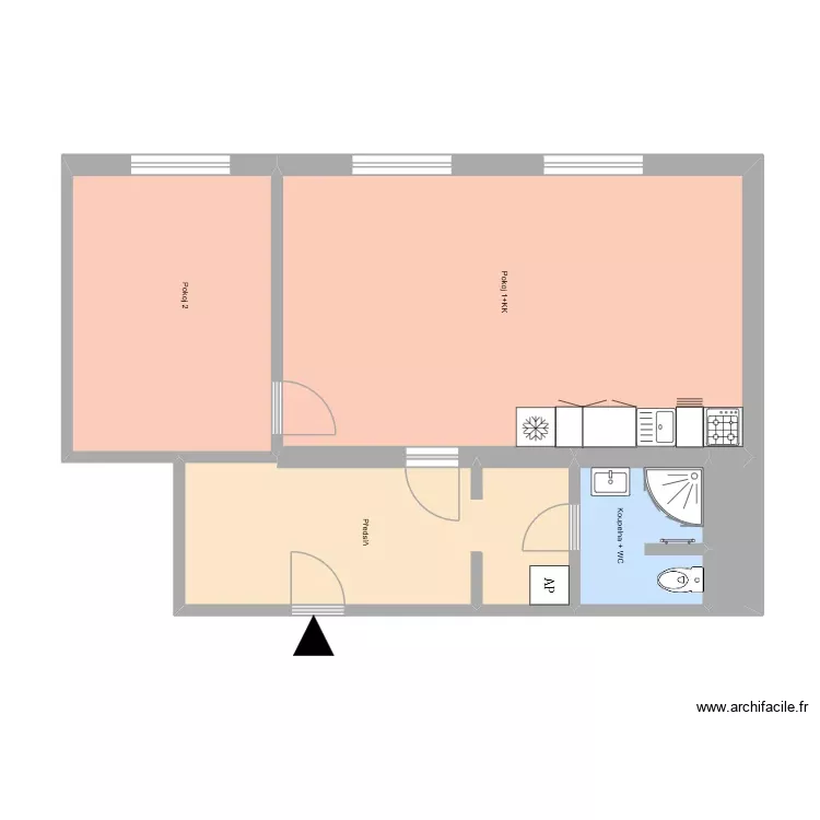 Komenského 607 byt 18. Plan de 5 Pièces et 57 m² Komenského 607 byt 18. Plan de 5 Pièces et 57 m²
