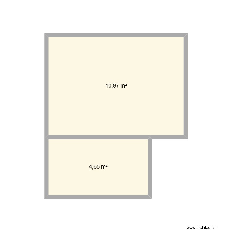 2510 DERVAL. Plan de 2 pièces et 16 m2